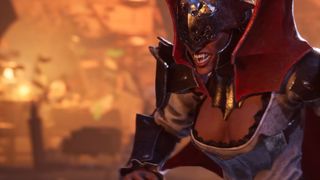 A vampire in a metal mask