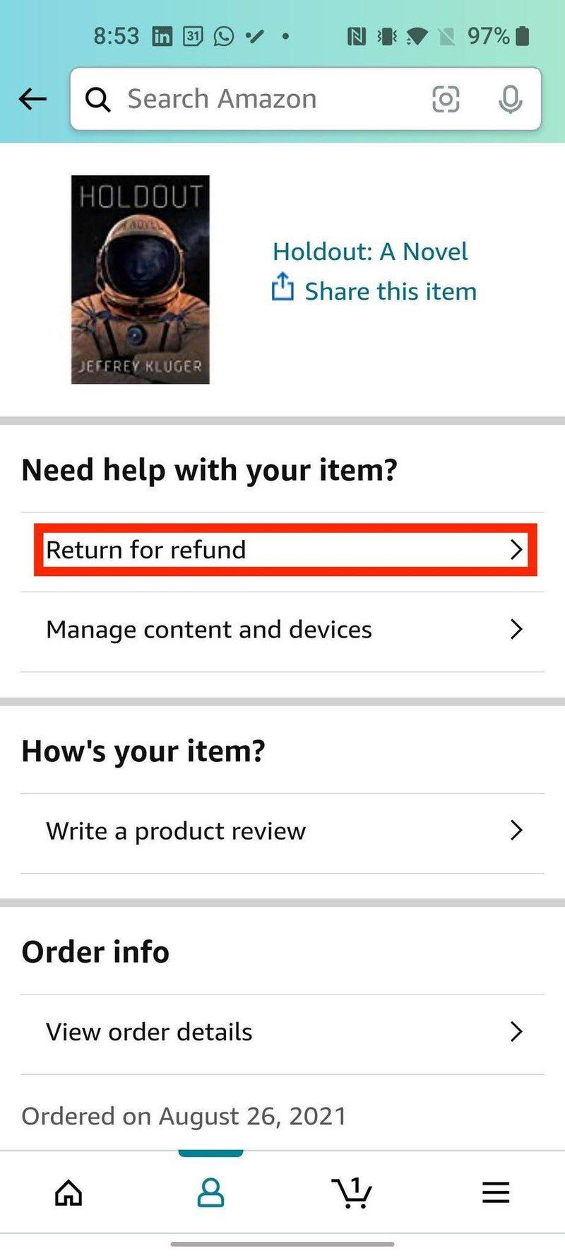 How to get a refund for a Kindle book purchase Android Central