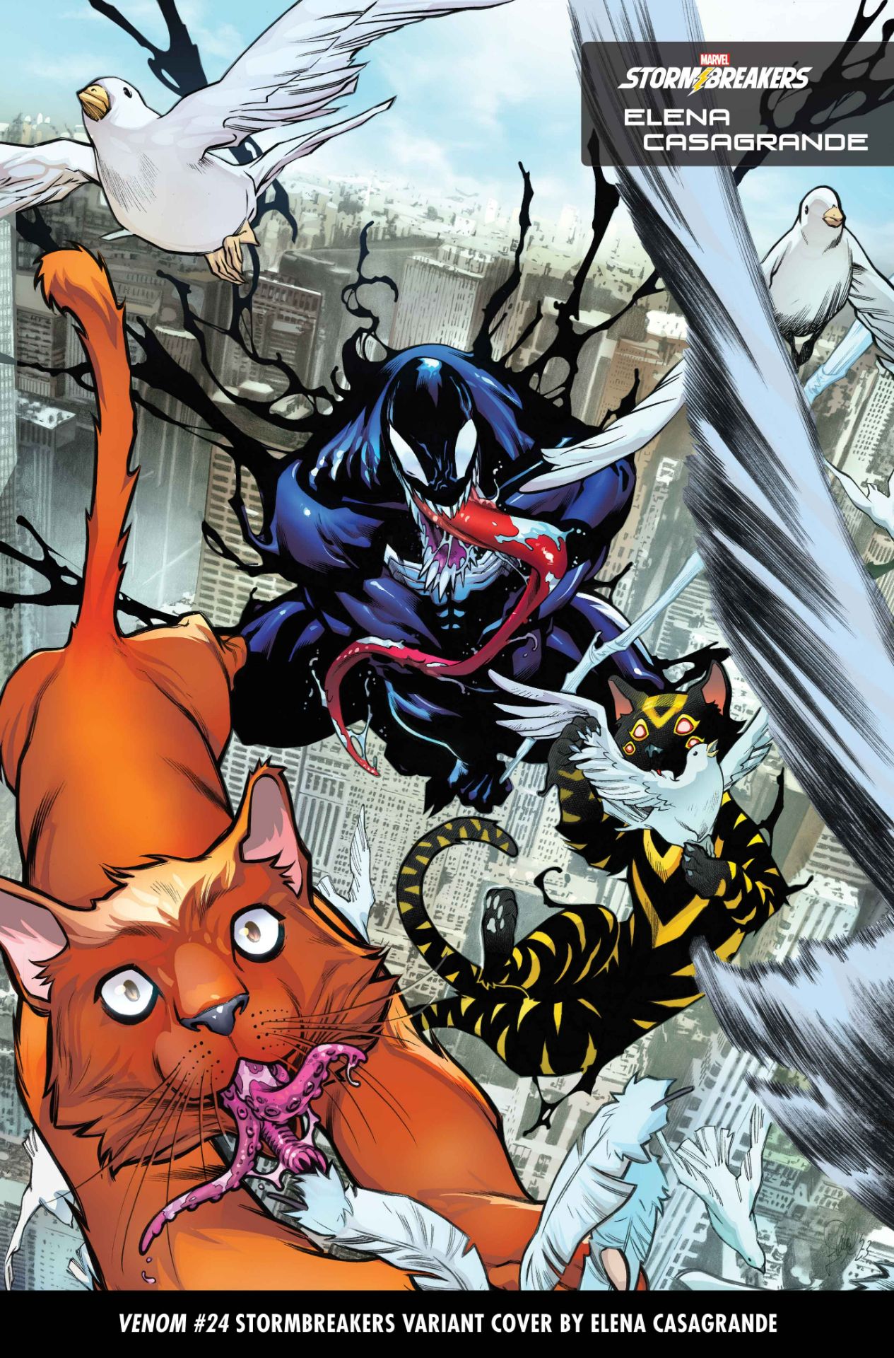 Venom #24 variant cover by Elena Casagrande