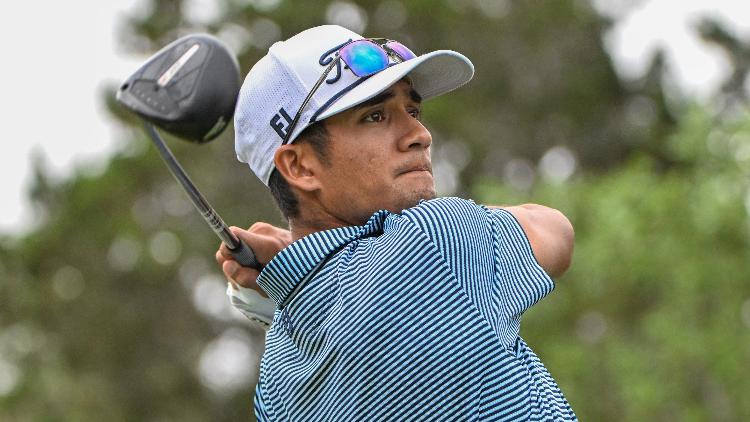 Ricky Castillo takes a shot at the Valero Texas Open
