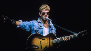 George Michael in concert at Z&eacute;nith in Paris, France, in 1988