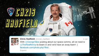 Hadfield Tweets About Takei's Facebook Post