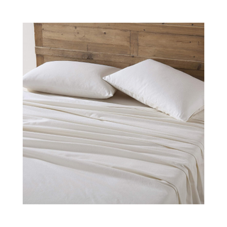Ivory cotton flannel bedding set