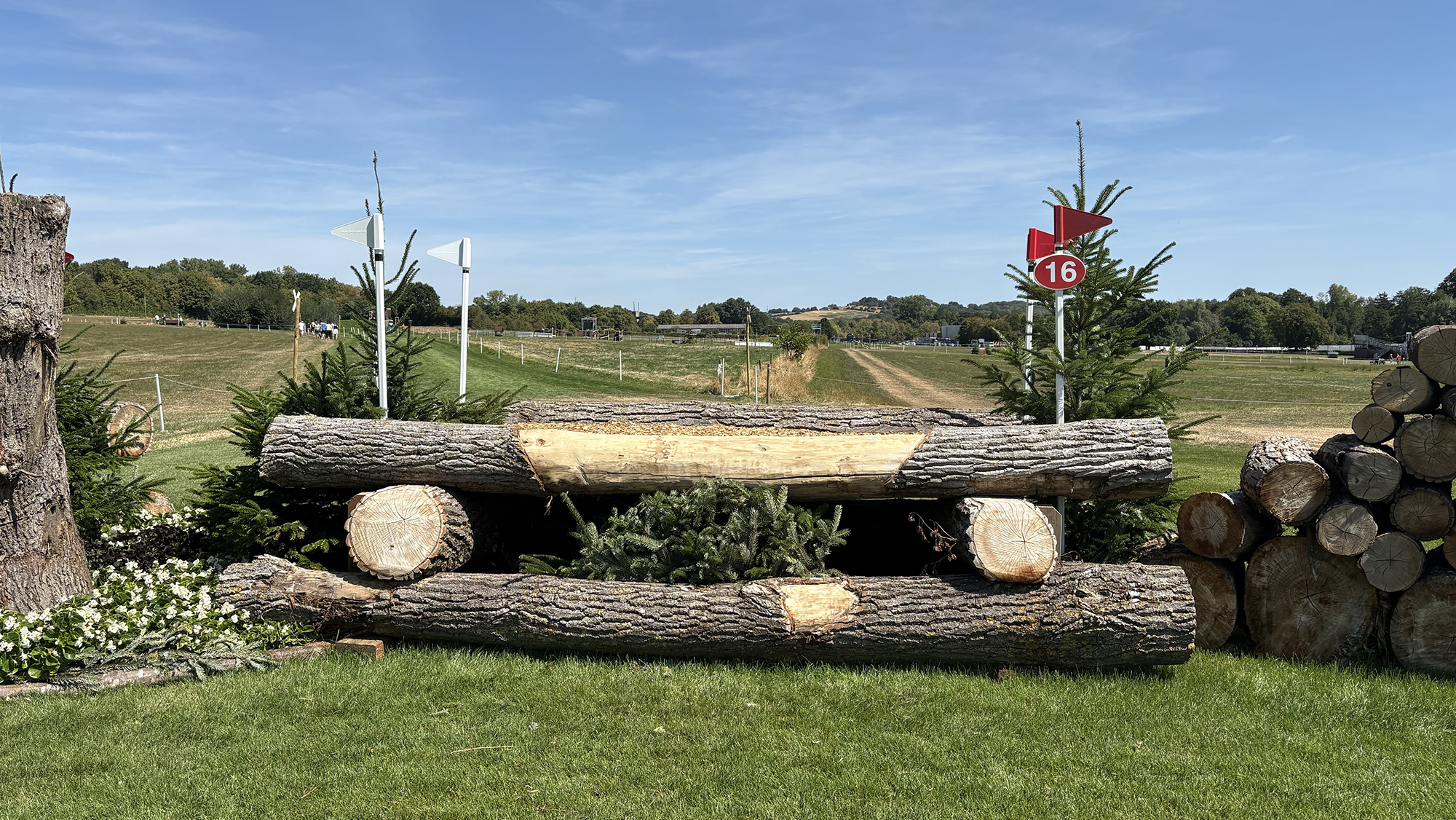 A log oxer on the eventing World Championships cross-country course