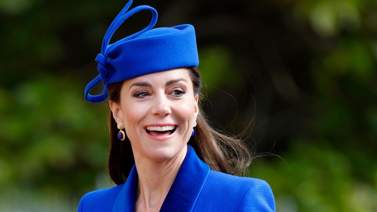  Prince Louis of Wales and Catherine, Princess of Wales attend the traditional Easter Sunday Mattins Service at St George&#039;s Chapel, Windsor Castle on April 9, 2023 in Windsor, England.