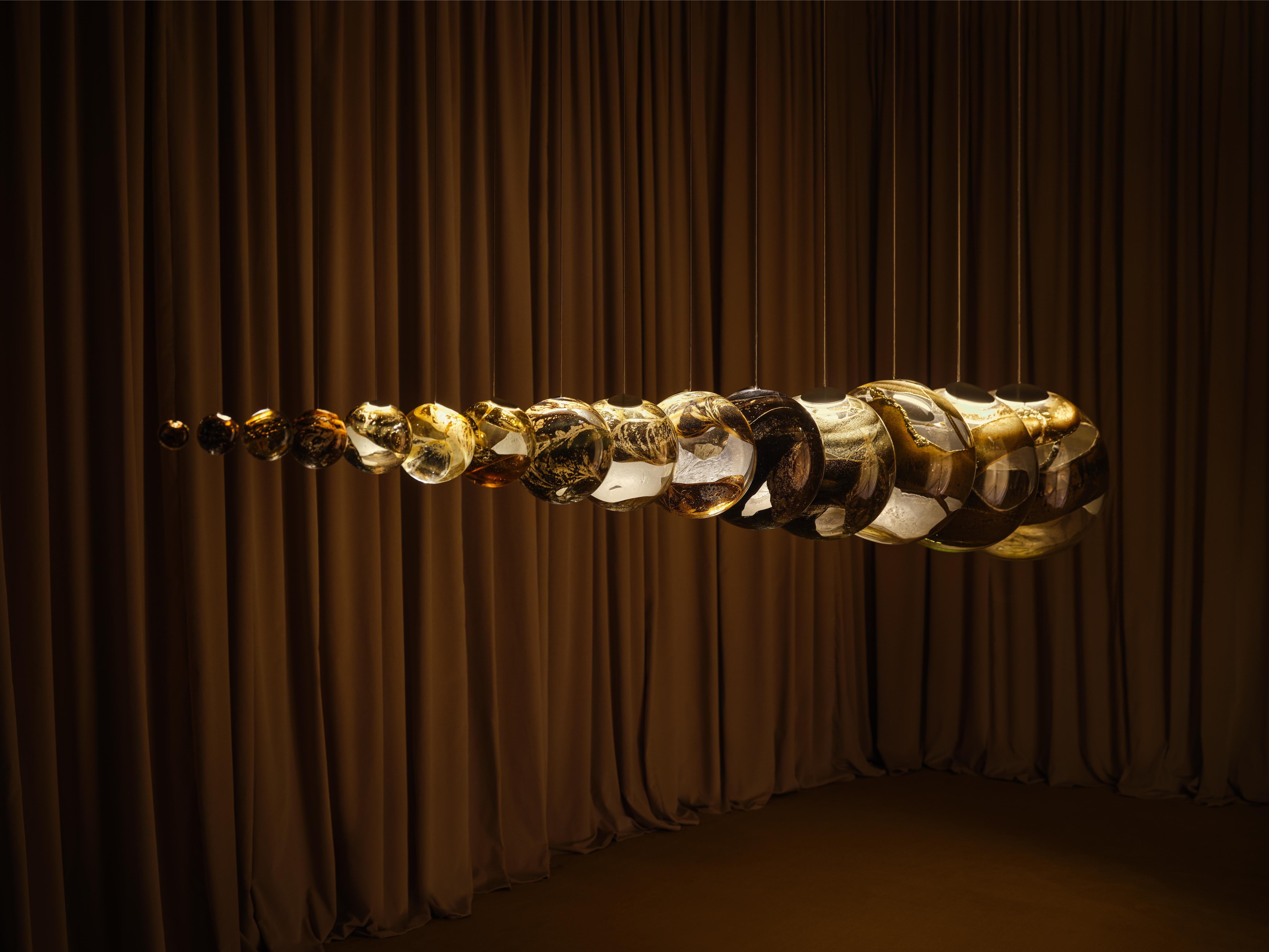 light installation in Milanese interior