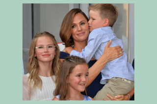 Jennifer Garner and her three children Violet, 17, Seraphina, 13, and son Samuel, 11