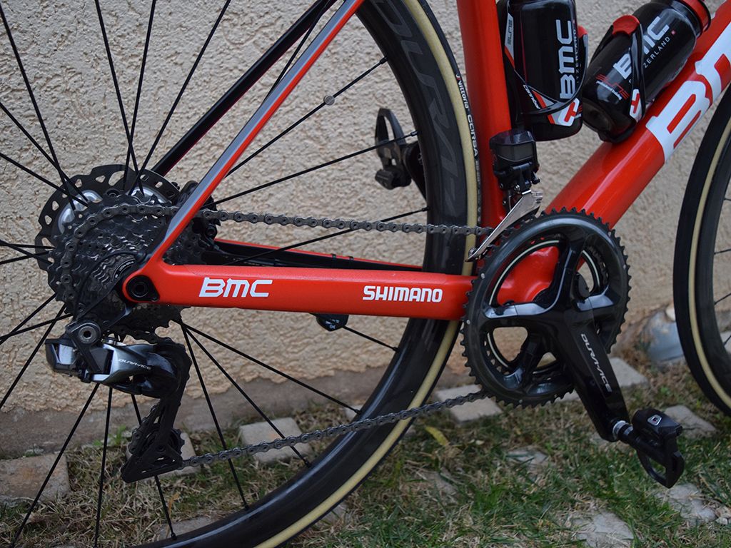The BMC Teammachine SLR01 disc is optimised for 160mm rotors at the front and 140mm at the rear