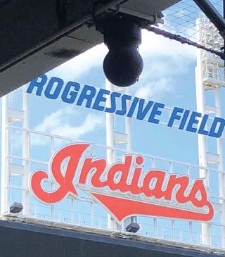 One of six Telemetrics’ RoboEye cameras at Progressive Park, home of the Cleveland Indians.