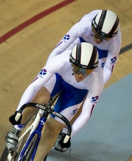 Scotland's Jenny Davis and Charline Joiner earned the silver medal in the team sprint.