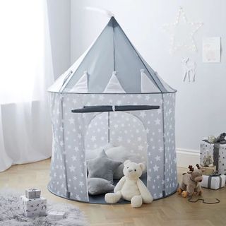 gifts for kids grey kids tent with white star print