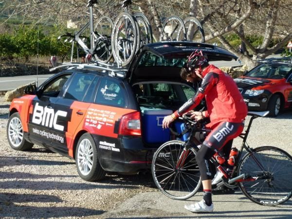 The team car was generously stocked