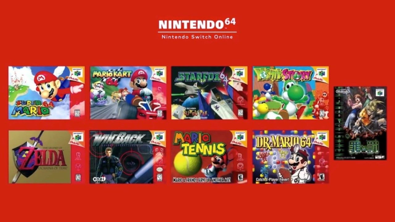 Nintendo Switch Online Expansion Pack N64 library