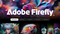 Screenshot of the Adobe Firefly website splash screen