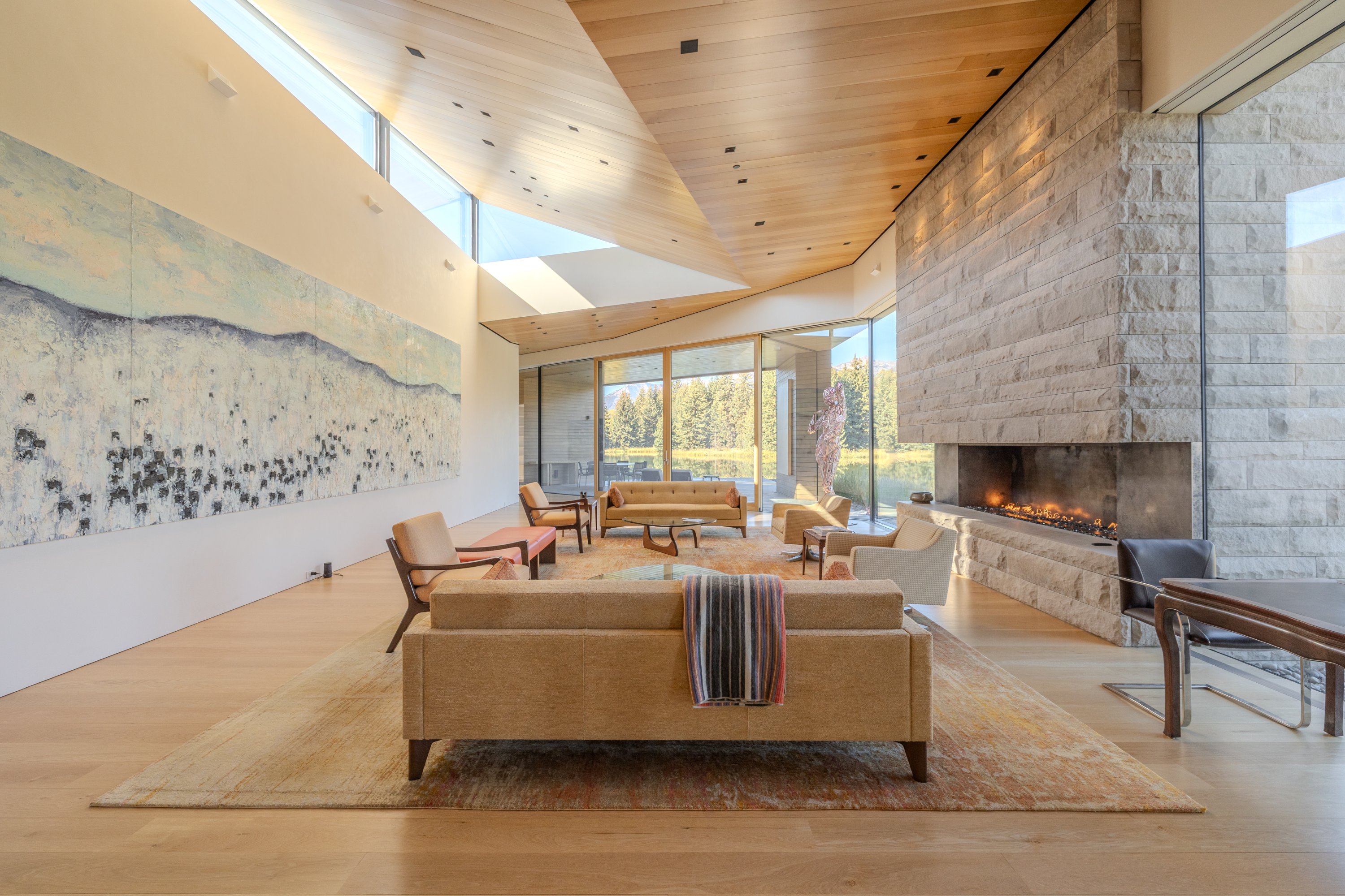 Interior views of the Wapiti Retreat