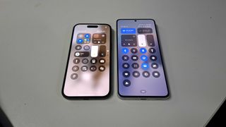 Comparing the Poco F6 Pro to the iPhone 15 Control Center