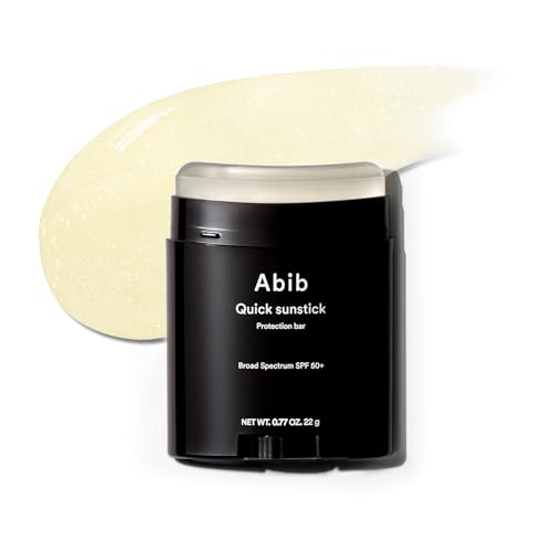Abib Quick Sunstick Protection Bar Spf50+ Broad Spectrum, Glowy Sunscreen Stick for Dry &amp;amp; Sensitive Skin, No White Cast, With Centella &amp;amp; Aloe, Korean Sunscreen, 0.77 Oz / 22 G
