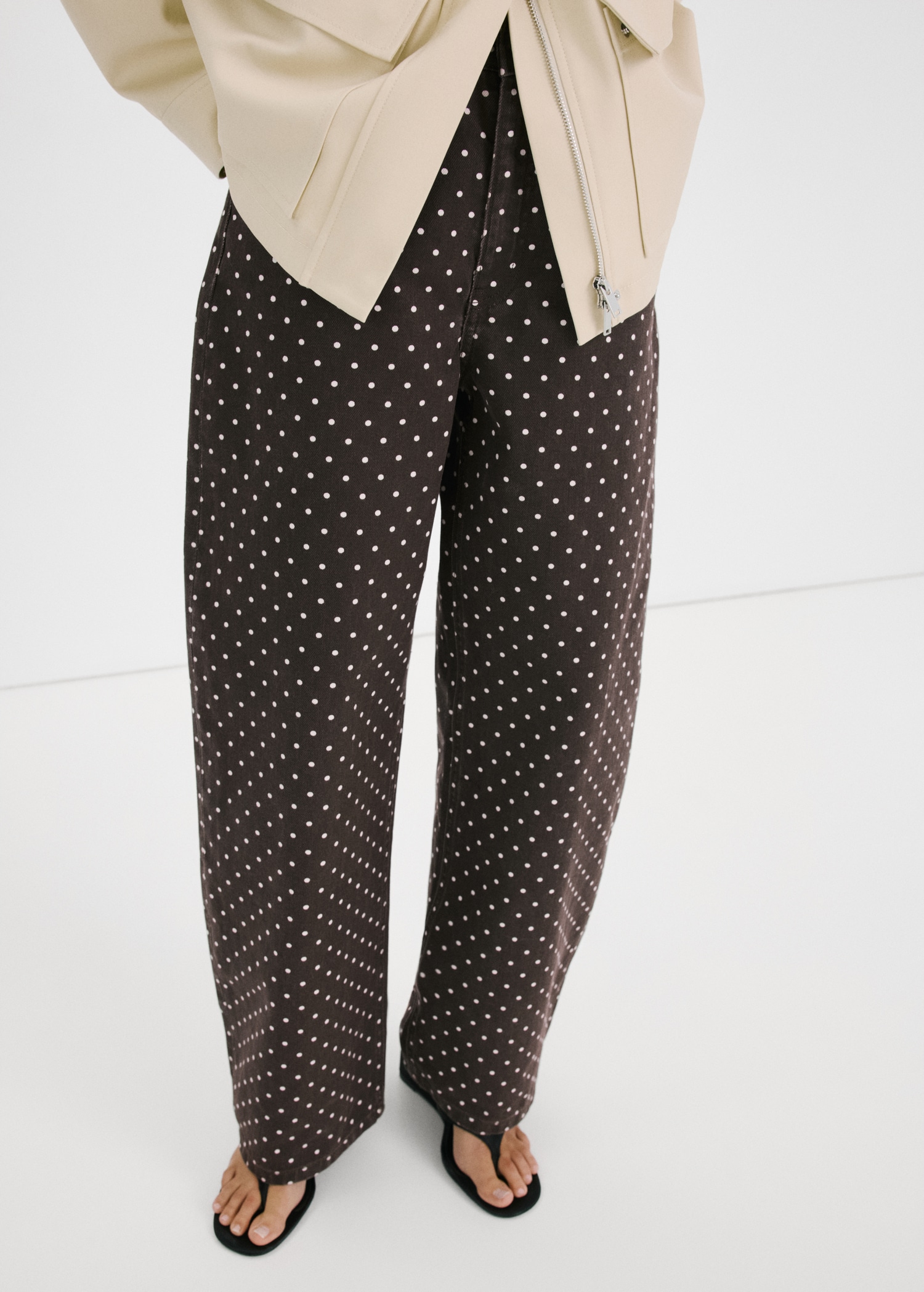 Polka Dot Balloon Jeans - Women | Mango United Kingdom