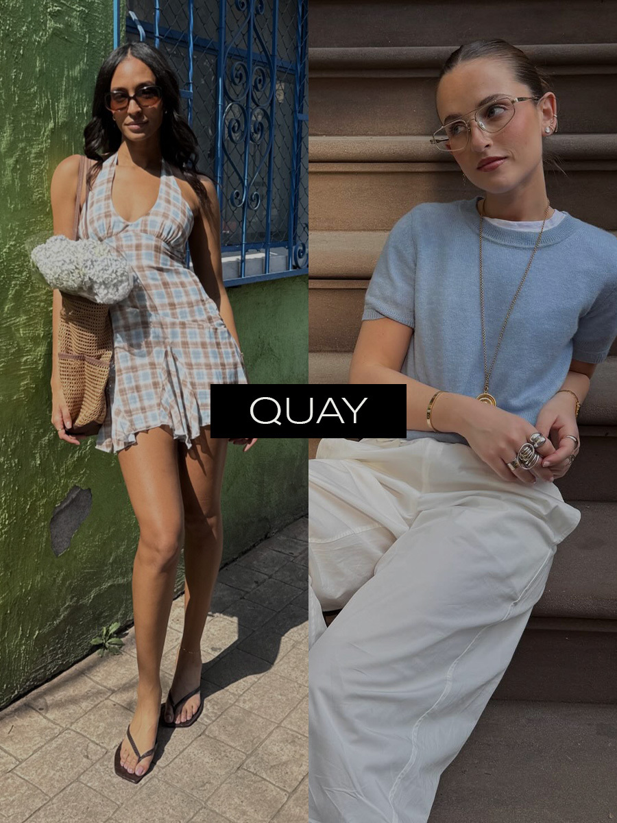 influencers wearing quay sunglasses