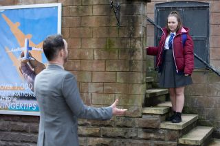 James Nightingale and Leah Barnes in Hollyoaks