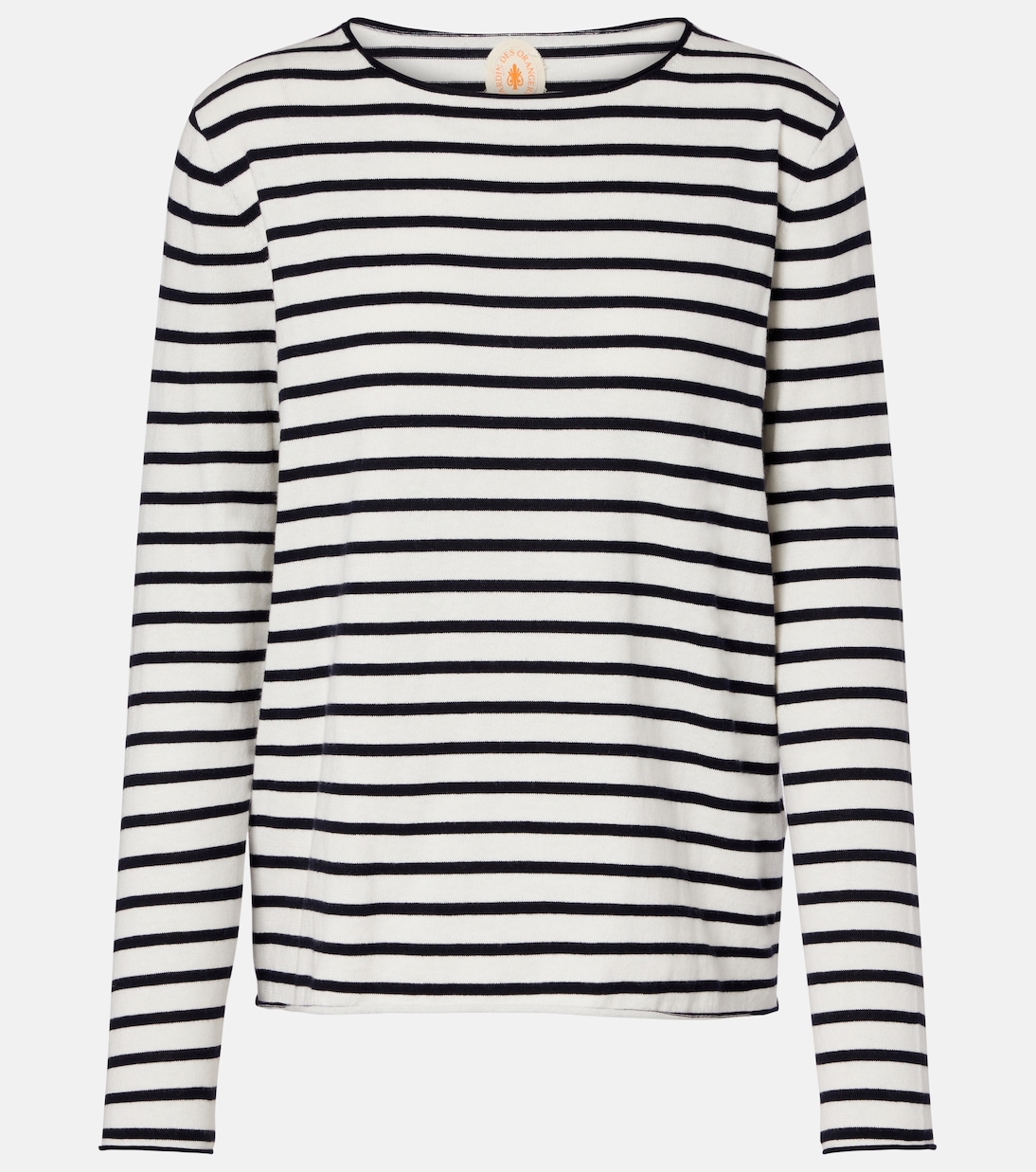 Cotton, Silk, and Cashmere Sweater in White - Jardin Des Orangers