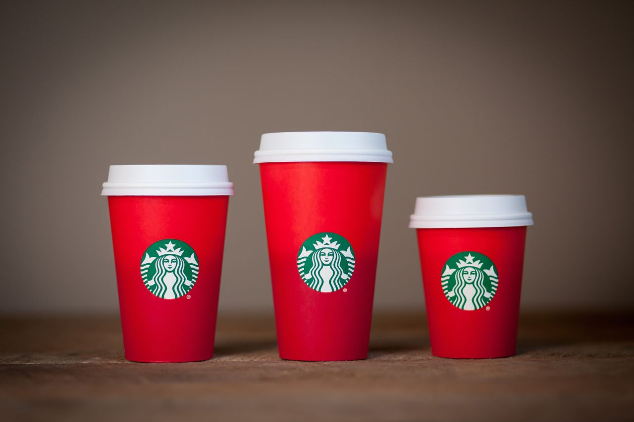 Starbucks red holiday cups