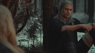 Geralt and Ciri sharing a tender moment in The Witcher season 2