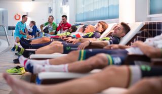 Vincenzo Nibali and his new teammates enjoy some down time