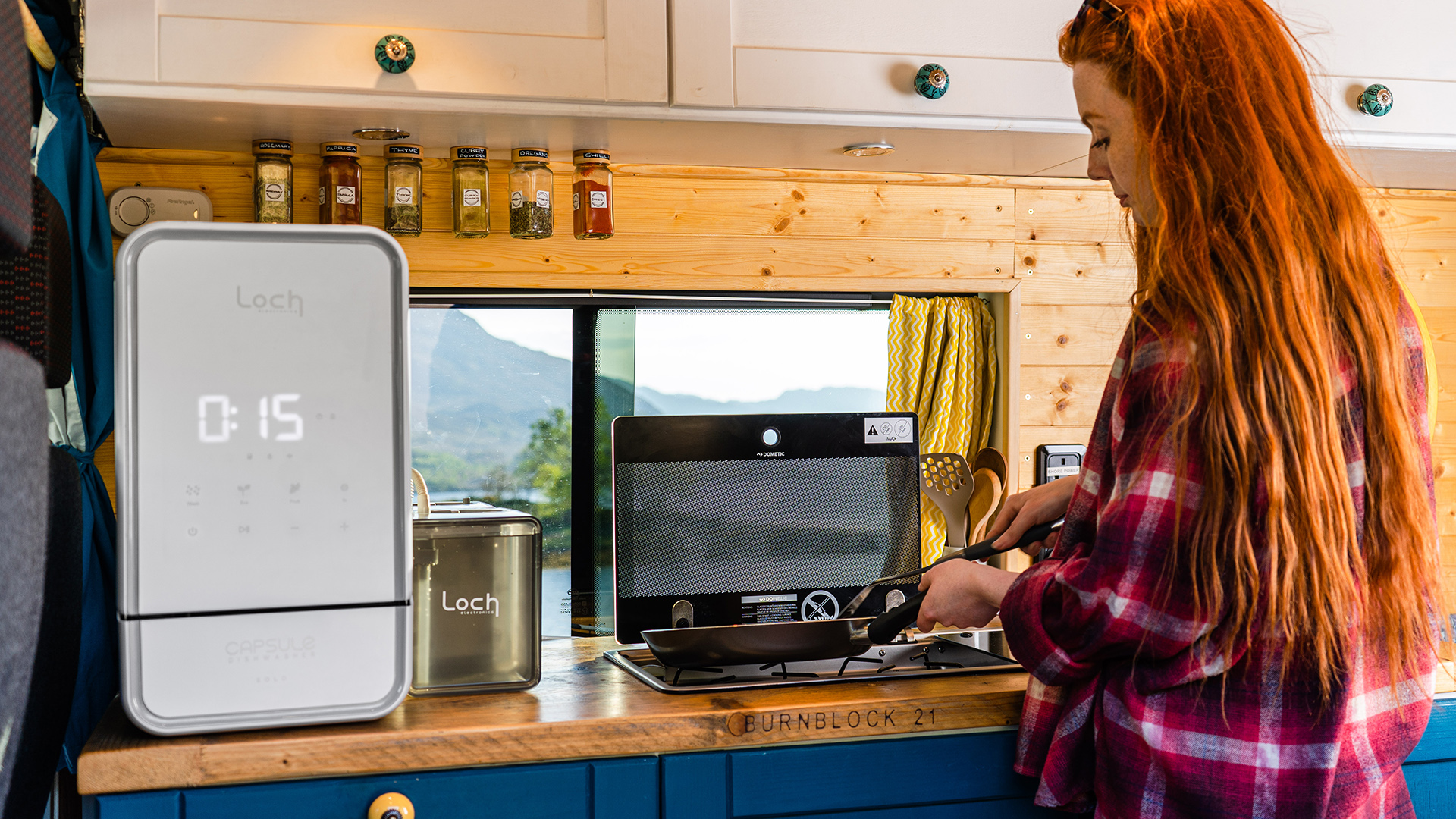 Loch Capsule Solo dishwasher in van