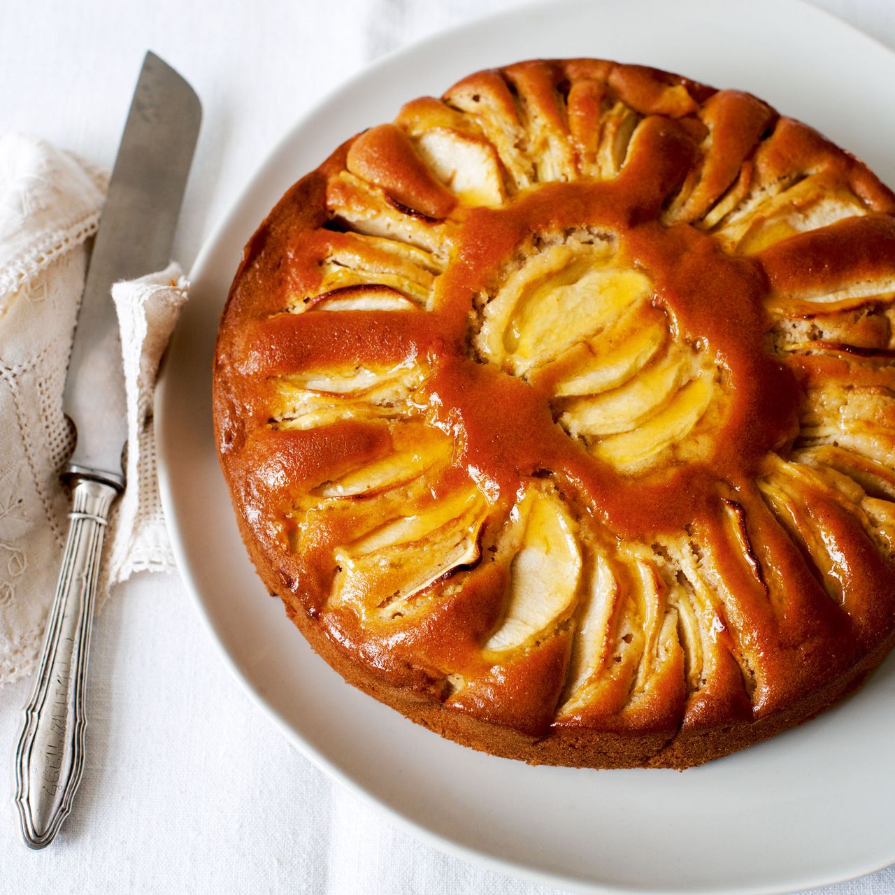 Spiced Apple Sour Cream Cake