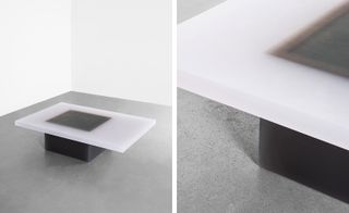 ’Haze Rectangular Table with Box (White, Grey and Navy)