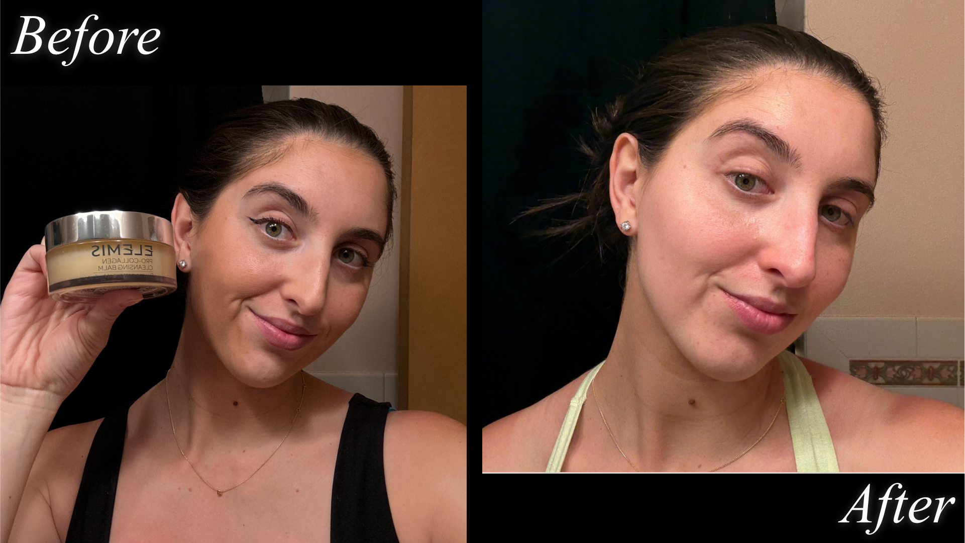 Marisa Petrarca using the Elemis Pro-Collagen Makeup Melting Cleansing Balm