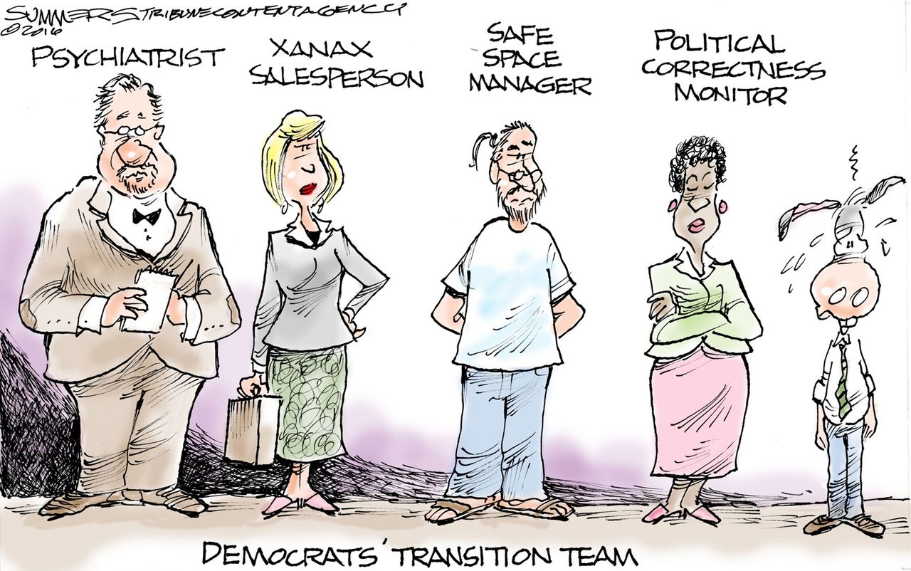 Political cartoon U.S. Democrats transition team