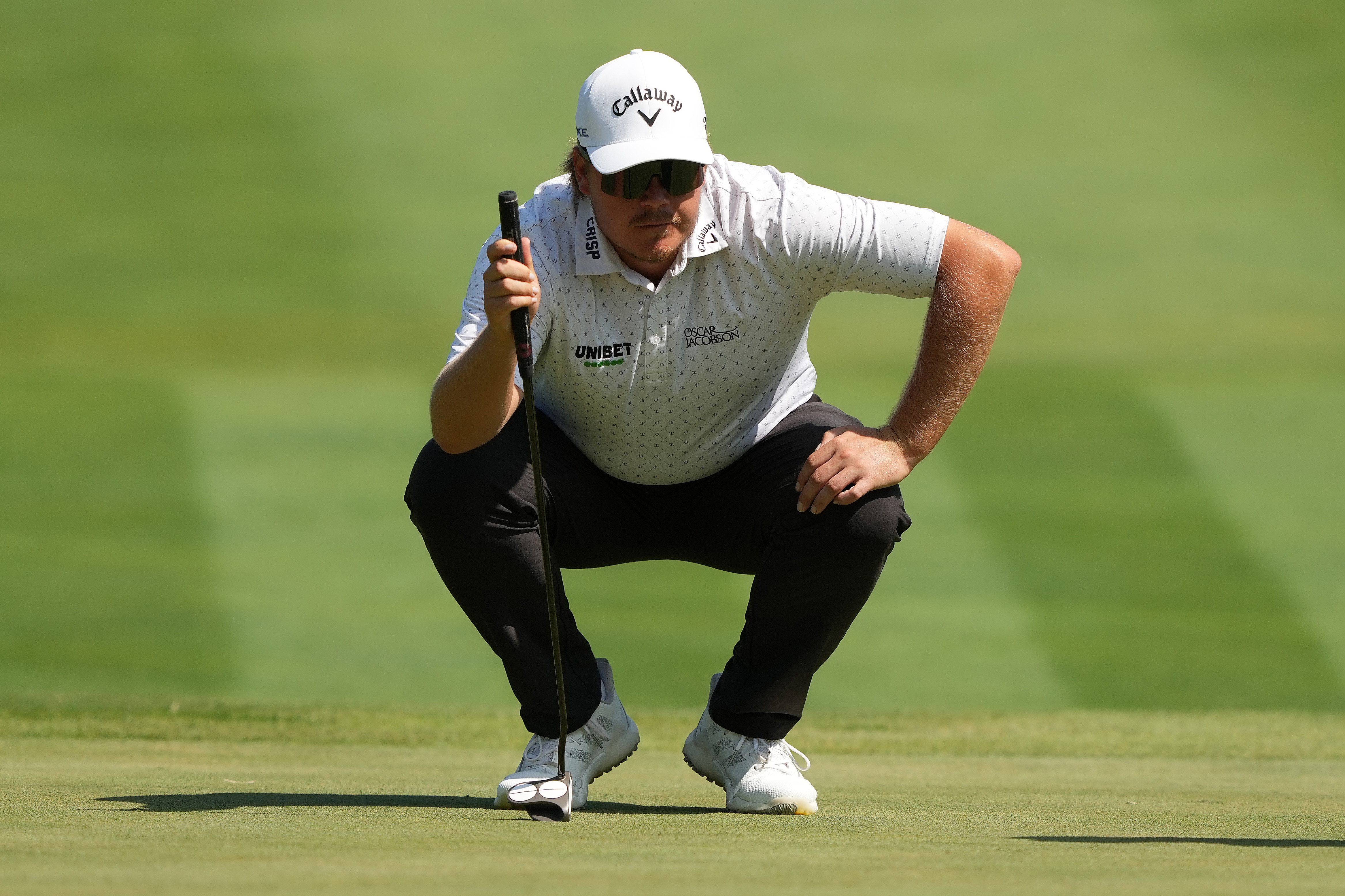 Sami Valimaki lines up a putt