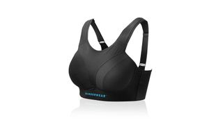 Runderwear Easy On Sports Bra in black, one of the best sports bras for bigger boobs