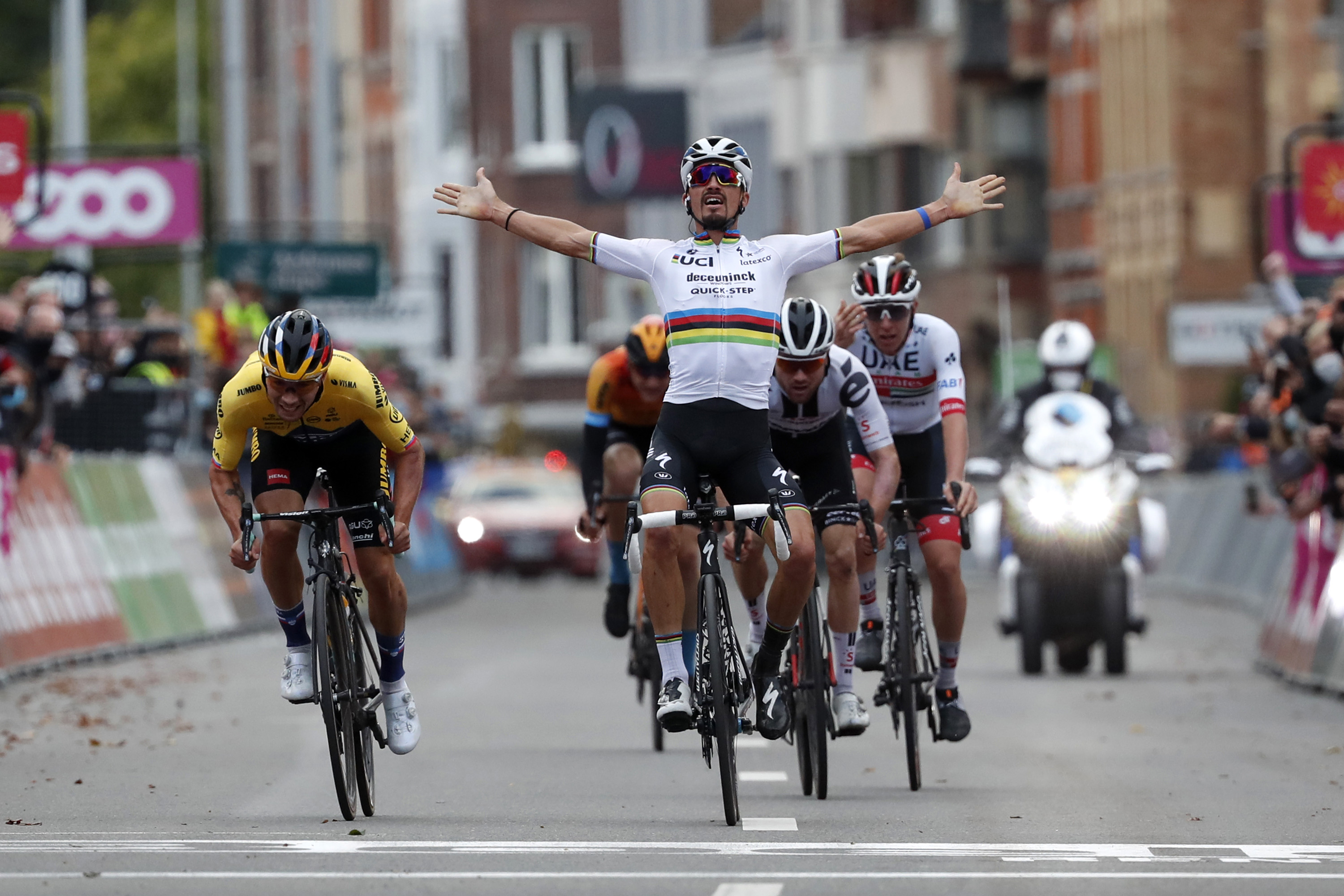 Julian Alaphilippe at Liege Bastogne Liege in 2020