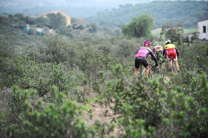 Racers during stage 5 of the Andalucia Bike Race