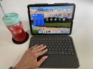 Zagg Pro Keys With Trackpad Wireless Keyboard With Trackpad And Detachable Case Lifestyle Hero