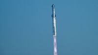 SpaceX's first Starship V3 megarocket launches on a suborbital test flight from Starbase, Texas on May 22, 2026.