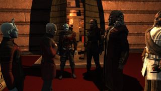 Klingons and Federation meeting