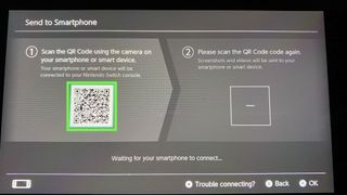 how to send nintendo switch screenshots to your phone - scan first QR code