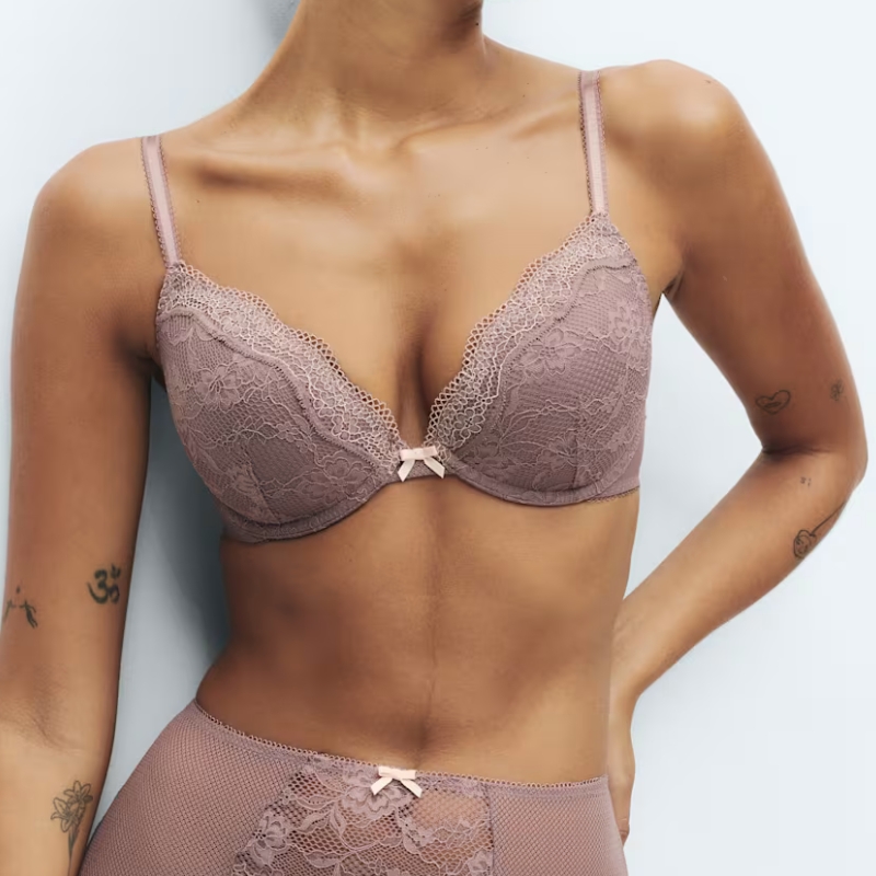 M&amp;amp;S, Jasmine Lace Wired Plunge Bra A-E