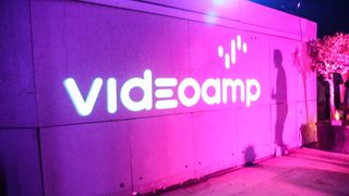 VideoAmp signage at a party at Cannes advertising festival