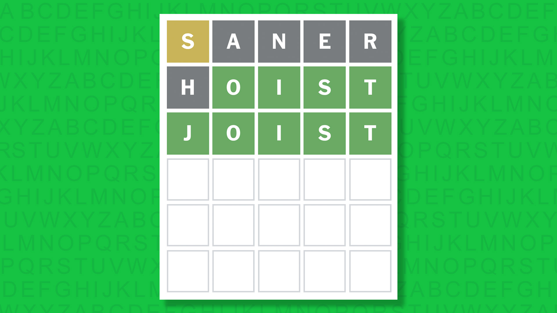 NYT Wordle answer for game 1902 on a green background