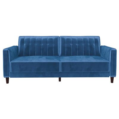 blue velvet sofa bed from Wayfair
