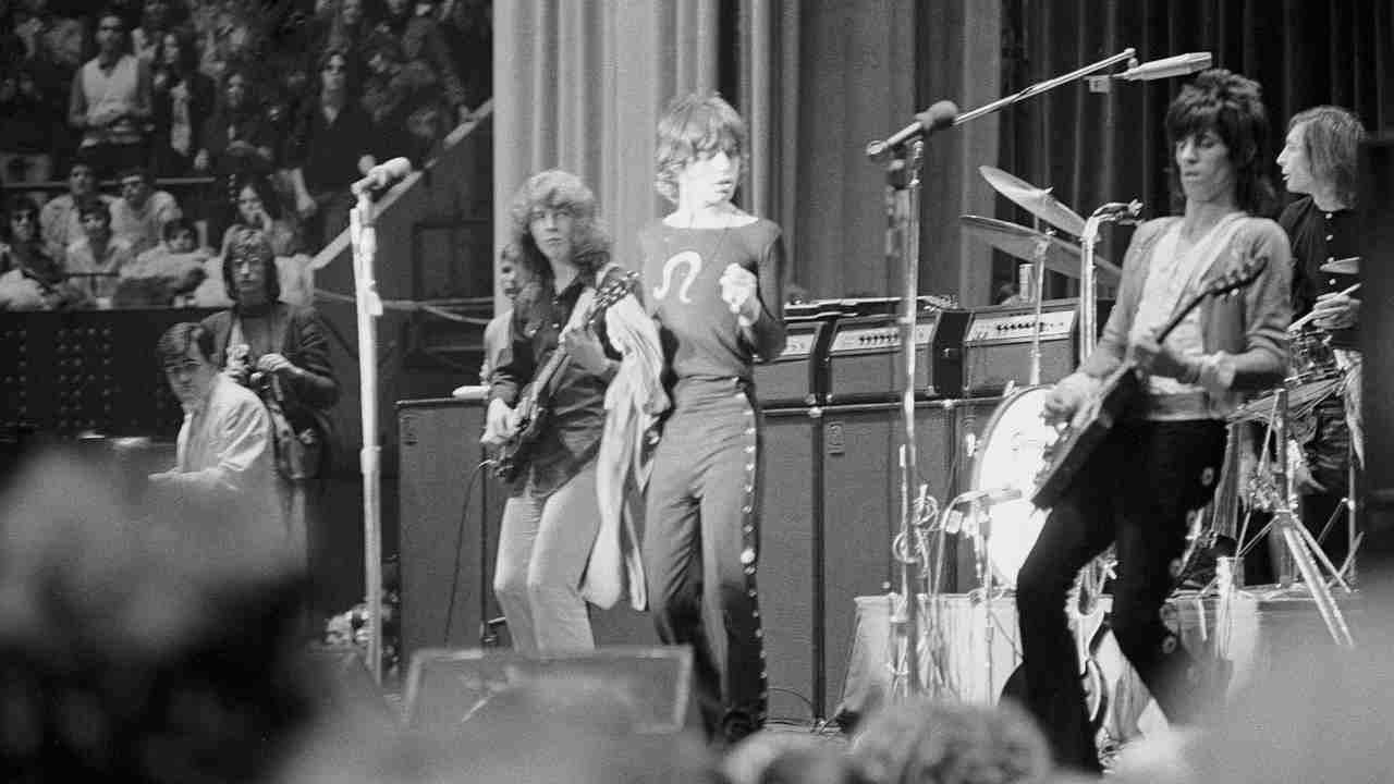 Rolling Stones performing onstage in 1969