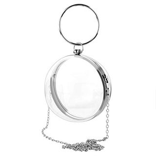 Round Ball Clear Purse, Small Acrylic Box Evening Clutch Bag, Women Transparent Stadium Approved Crossbody Shoulder Handbag Fits Party, School Prom & Concerts (not Compatible With Phone)