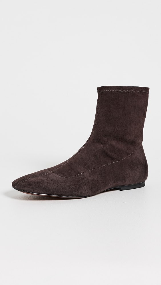 Paisley Flat Glove Boots - Dark Carob