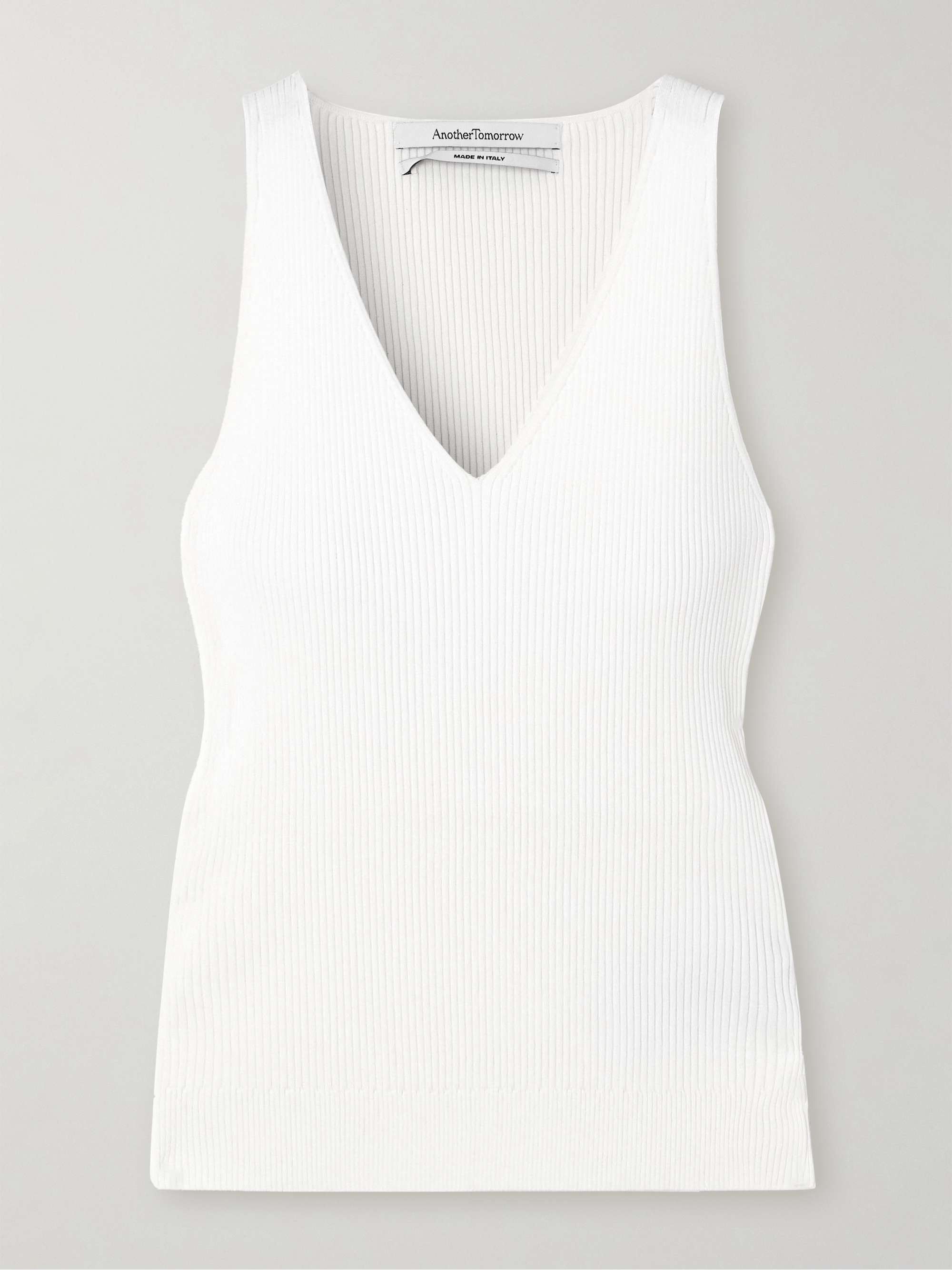 Ribbed Jersey Tank Top