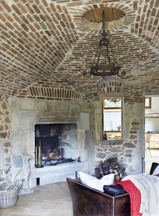 renovated french outbuilding exposed stone walls